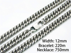 Wholesale Stainless Steel Bracelets & Necklaces Sets - HY40S0274JOQ