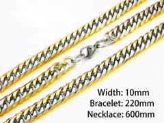 Wholesale Stainless Steel Bracelets & Necklaces Sets - HY40S0023J40