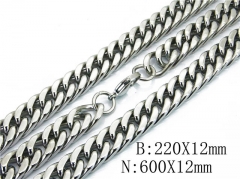 Wholesale Stainless Steel Bracelets & Necklaces Sets - HY40S0319JIC