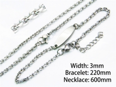 Wholesale Stainless Steel Bracelets & Necklaces Sets - HY70S0060LZ