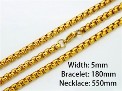 Wholesale Stainless Steel Bracelets & Necklaces Sets - HY40S0009H35