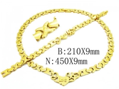 Wholesale Stainless Steel Bracelets & Necklaces Sets - HY63S1006KOS