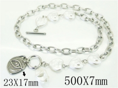 Stainless Steel Jewelry Wholesale - Stainless Steel Necklaces - HY21N0154HMB