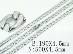 Wholesale Stainless Steel Bracelets & Necklaces Sets - HY40S0431LL