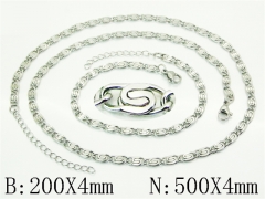 Wholesale Stainless Steel Bracelets & Necklaces Sets - HY70S0639LL