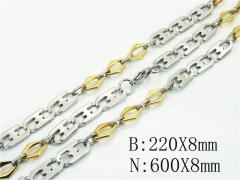 Wholesale Stainless Steel Bracelets & Necklaces Sets - HY55S0897IAA