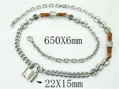 Stainless Steel Jewelry Wholesale - Stainless Steel Necklaces - HY72N0068JOD