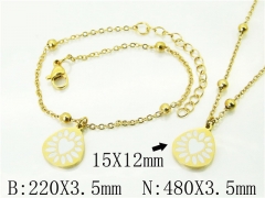 Wholesale Stainless Steel Bracelets & Necklaces Sets - HY91S1440HIC