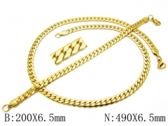 Wholesale Stainless Steel Bracelets & Necklaces Sets - HY70S0047HIZ