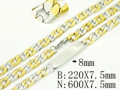 Wholesale Stainless Steel Bracelets & Necklaces Sets - HY40S0582HKL