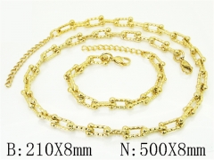 Wholesale Stainless Steel Bracelets & Necklaces Sets - HY40S0569IML