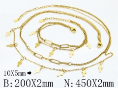 Wholesale Stainless Steel Bracelets & Necklaces Sets - HY30S0348IHE