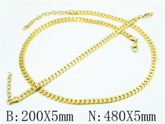 Wholesale Stainless Steel Bracelets & Necklaces Sets - HY04S0010HMC
