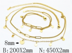 Wholesale Stainless Steel Bracelets & Necklaces Sets - HY30S0350IHA