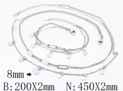 Wholesale Stainless Steel Bracelets & Necklaces Sets - HY30S0349HJL