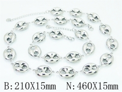 Wholesale Stainless Steel Bracelets & Necklaces Sets - HY30S0388HPL