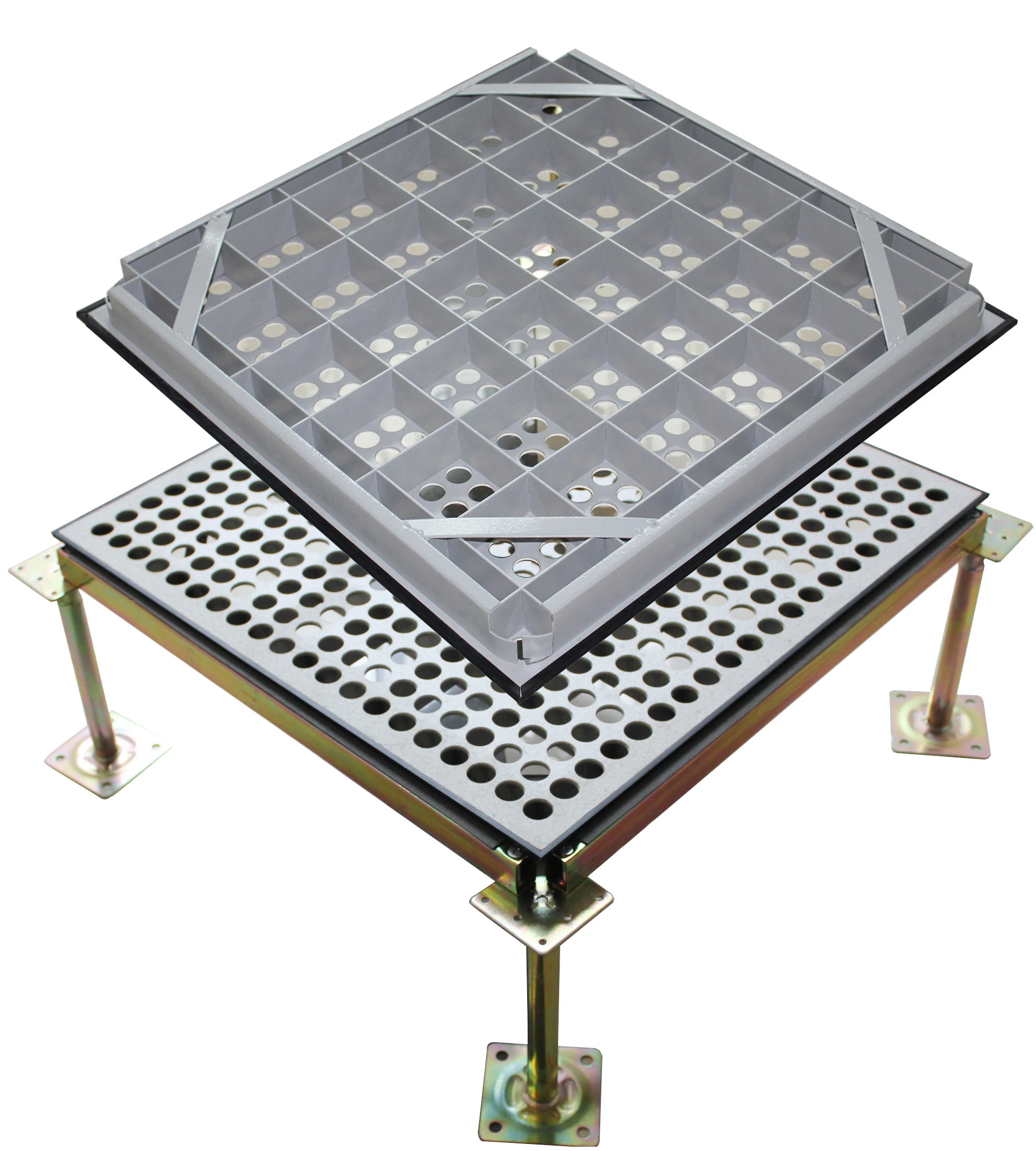 45 percent ventilation steel air-flow raised floor panel