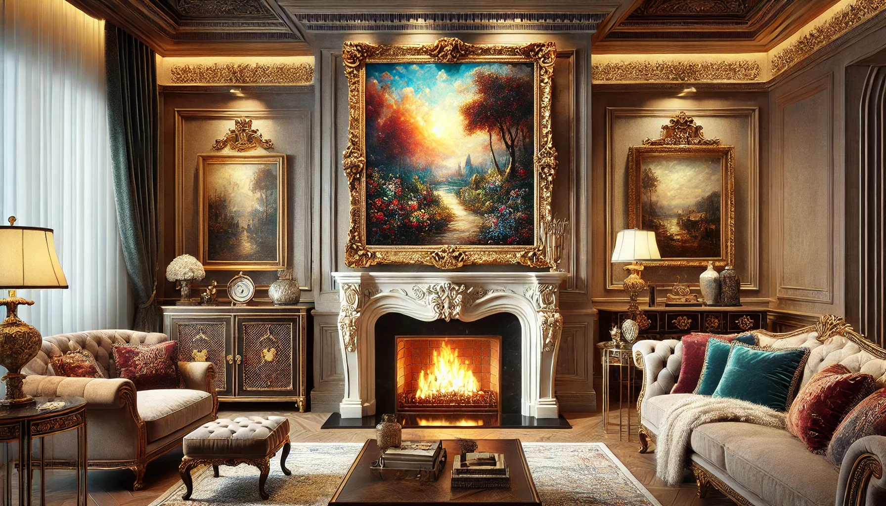 Merging classical oil painting craftsmanship with contemporary interior design