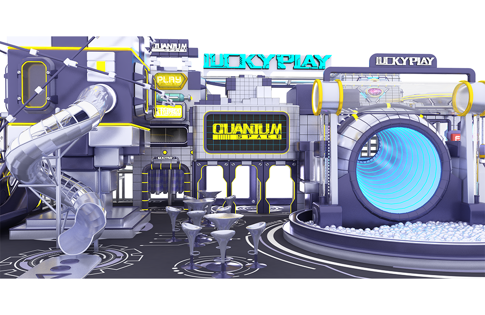 Design drawing of quantum theme indoor playground