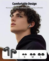 Wireless Earbuds, 40dB ANC Active Noise Cancelling Bluetooth 5.4 Earphones, 30H Total Playtime, IPX5 Waterproof, Low Latency Gaming Mode <60ms In-Ear Wireless Headphones with Charging Case