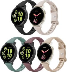 Conidido Garmin Vivoactive 6/5/3, Forerunner 165, Samsung Galaxy Watch 20mm Silicone Quick Release Watch Bands, Soft Silicone Waterproof Sweatproof 5 Pack Replacement Straps for Women Men