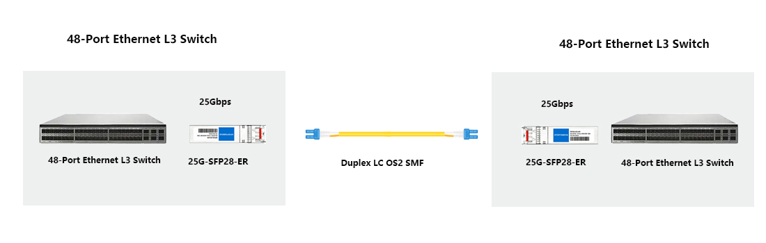 hytoptodevice sfp28 25g er optical transceiver switch to switch link