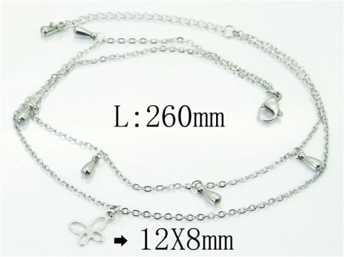Wholesale Stainless Steel Jewelry | Anklet | HY59B0777LLE | Bulk Wholesale Stainless Steel Jewelry | Anklet | HY59B0777LLE | Bulk