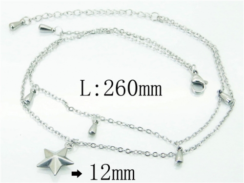 Wholesale Stainless Steel Jewelry | Anklet | HY59B0755MW | Bulk Wholesale Stainless Steel Jewelry | Anklet | HY59B0755MW | Bulk