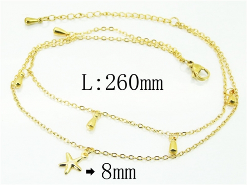 Wholesale Stainless Steel Jewelry | Anklet | HY59B0776MLW | Bulk Wholesale Stainless Steel Jewelry | Anklet | HY59B0776MLW | Bulk