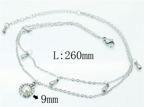 Wholesale Stainless Steel Jewelry | Anklet | HY59B0786MF | Bulk Wholesale Stainless Steel Jewelry | Anklet | HY59B0786MF | Bulk