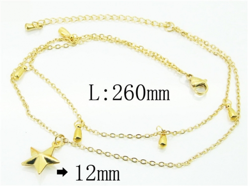 Wholesale Stainless Steel Jewelry | Anklet | HY59B0756NW | Bulk Wholesale Stainless Steel Jewelry | Anklet | HY59B0756NW | Bulk