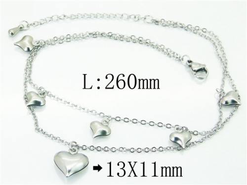 Wholesale Stainless Steel Jewelry | Anklet | HY59B0781MLA | Bulk Wholesale Stainless Steel Jewelry | Anklet | HY59B0781MLA | Bulk