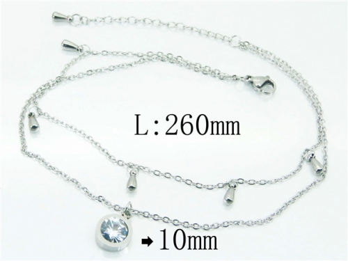 Wholesale Stainless Steel Jewelry | Anklet | HY59B0743MLW | Bulk Wholesale Stainless Steel Jewelry | Anklet | HY59B0743MLW | Bulk