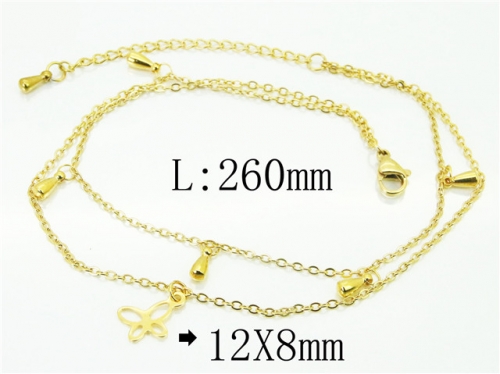 Wholesale Stainless Steel Jewelry | Anklet | HY59B0778MLR | Bulk Wholesale Stainless Steel Jewelry | Anklet | HY59B0778MLR | Bulk