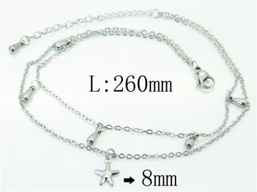 Wholesale Stainless Steel Jewelry | Anklet | HY59B0775LLD | Bulk Wholesale Stainless Steel Jewelry | Anklet | HY59B0775LLD | Bulk