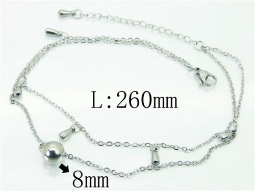 Wholesale Stainless Steel Jewelry | Anklet | HY59B0739ME | Bulk Wholesale Stainless Steel Jewelry | Anklet | HY59B0739ME | Bulk