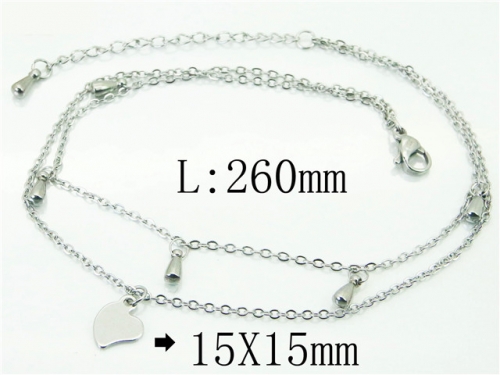 Wholesale Stainless Steel Jewelry | Anklet | HY59B0773LLA | Bulk Wholesale Stainless Steel Jewelry | Anklet | HY59B0773LLA | Bulk