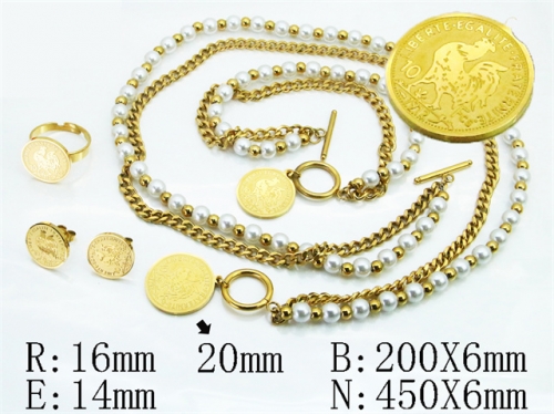 Wholesale Stainless Steel Jewelry - Stainless Steel Jewelry Sets - HY50S0860IOG Wholesale Stainless Steel Jewelry - Stainless Steel Jewelry Sets - HY50S0860IOG