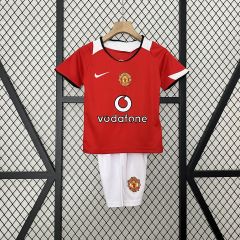 Manchester United 05-06 Home Retro Kid Kits Youth Apparels Jersey