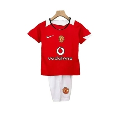 Manchester United 05-06 Home Retro Kids Kits Youth Apparels Jersey