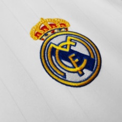 Adidas Real Madrid Retro Jersey Home Long Sleeve Soccer Shirt 2006-07
