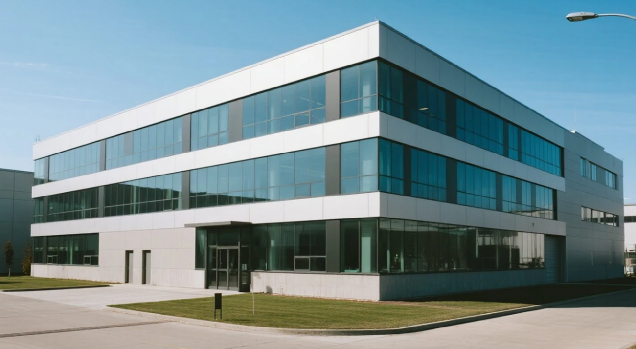 Kassiphina modern manufacturing building exterior