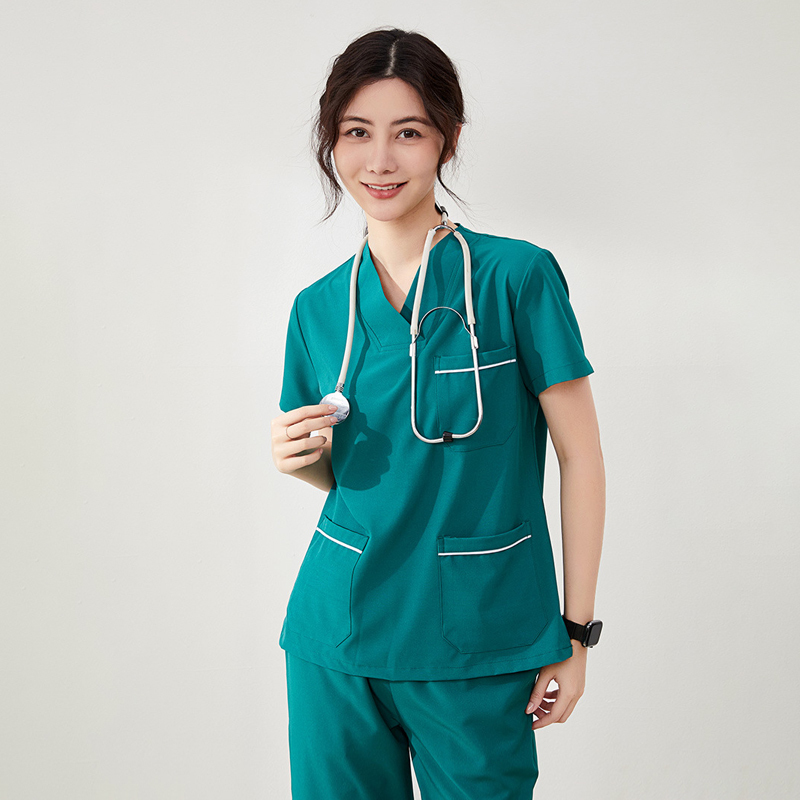 Women Nurse Scrub Set Hot Sell Custom V Neck Scrubs Uniforms Stretch Breathable Medical Scrubs Uniforms Sets for Women