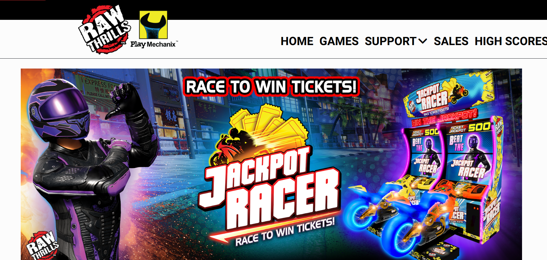 Raw Thrills arcade game manufacturer and commercial arcade machines