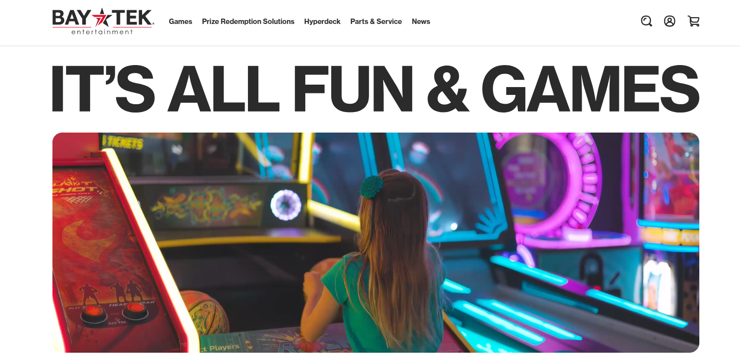 Bay Tek Entertainment arcade games and redemption machine manufacturer