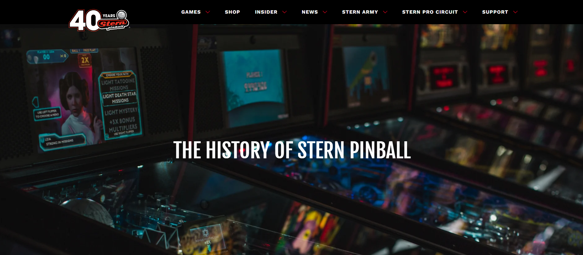 Stern Pinball arcade manufacturer and pinball machines