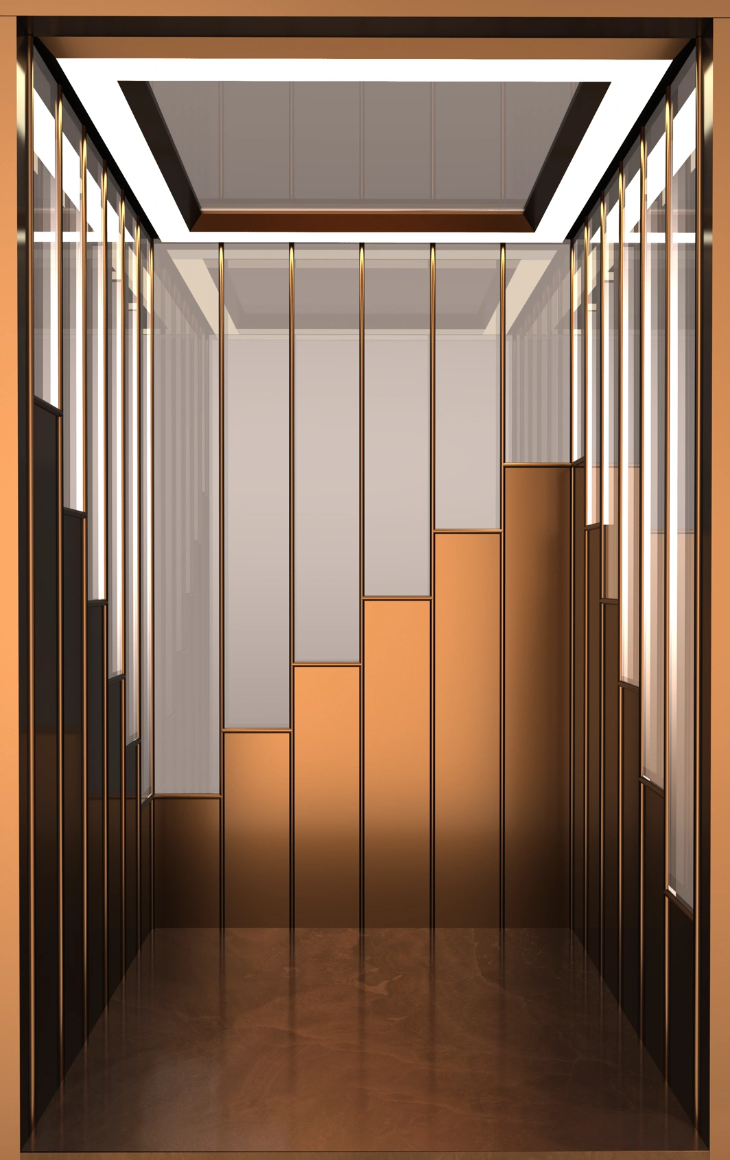 RONNITEC hospital elevator with antimicrobial panels