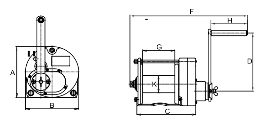 HW-D Heavy Duty Brake Hand Winch