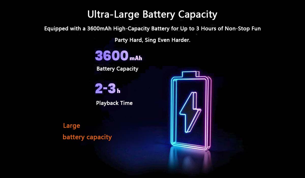 Small KTV with ultra-large battery capacity for extended karaoke sessions on GetMax TV Box.