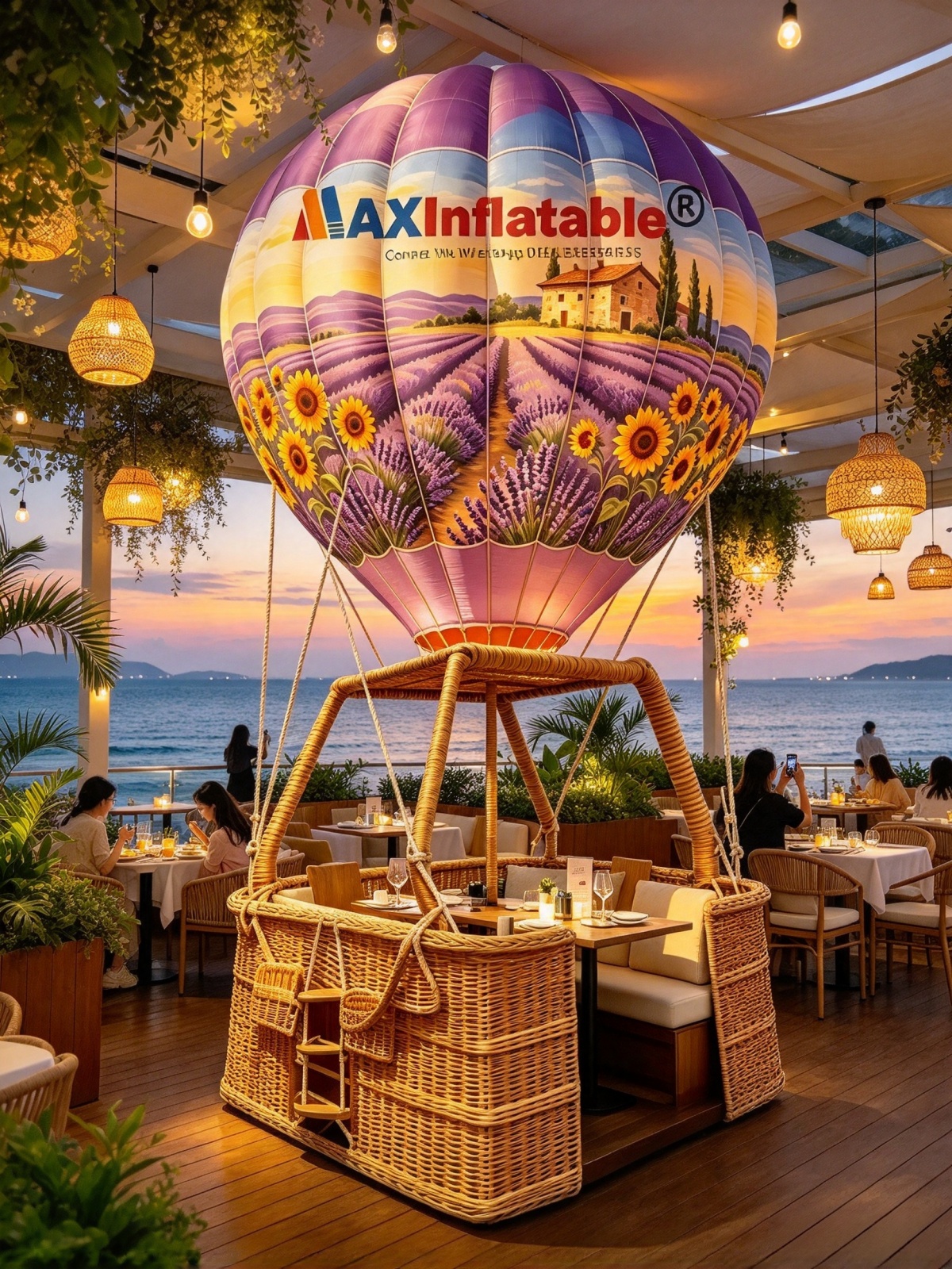 Commercial Decor Inflatable Hot Air Balloon Photo Booth